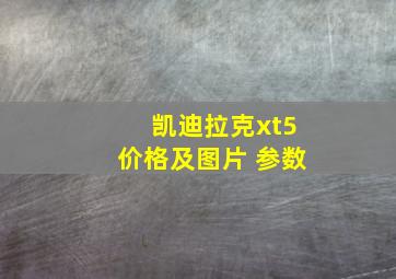 凯迪拉克xt5价格及图片 参数